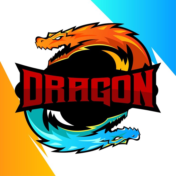Вектор логотипа талисмана Dragon Esport