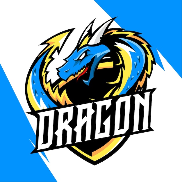 Dragon esport mascot-logo vector