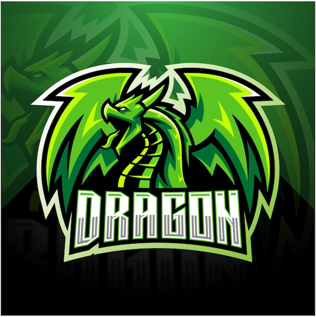 Dragon esport mascot logo 