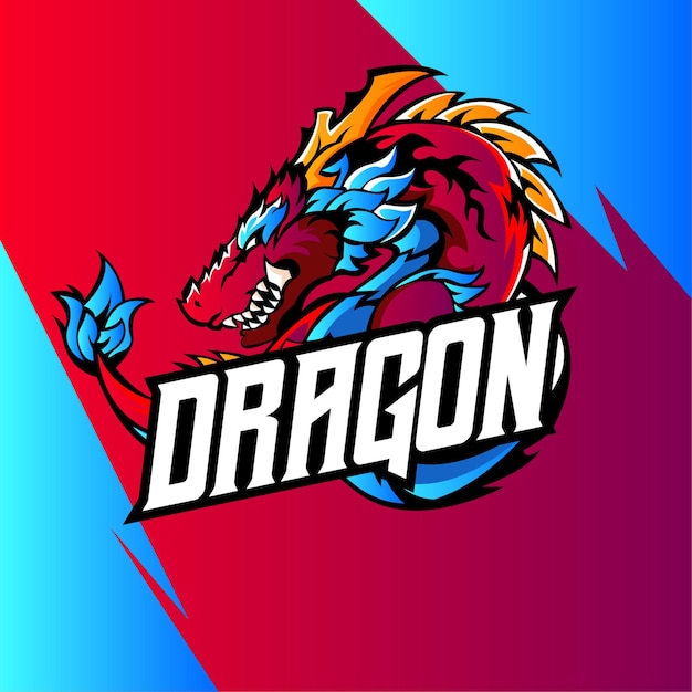 Dragon Esport mascotte logo ontwerp