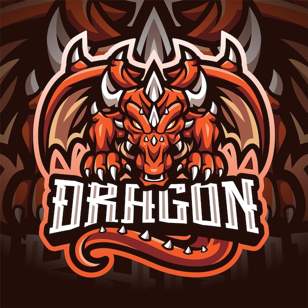 Dragon esport mascotte logo