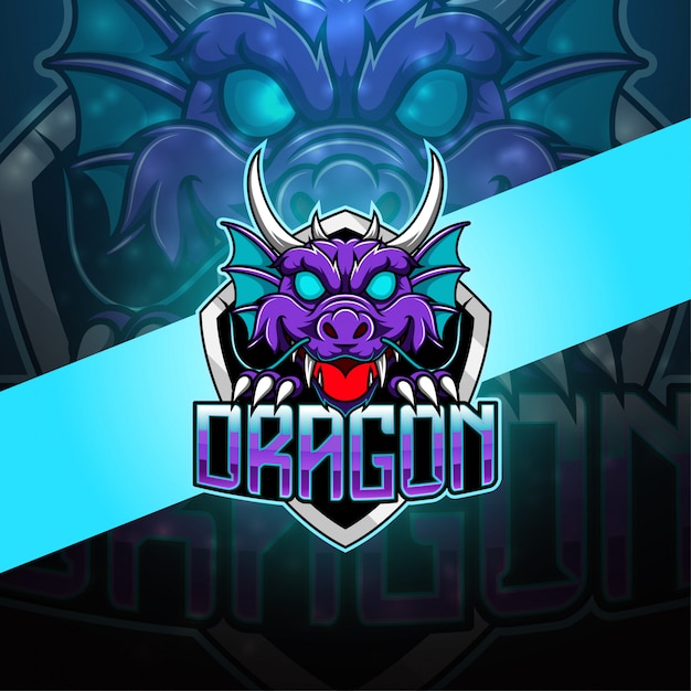 Dragon esport mascotte logo