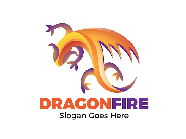 Dragon Fire Animal Logo