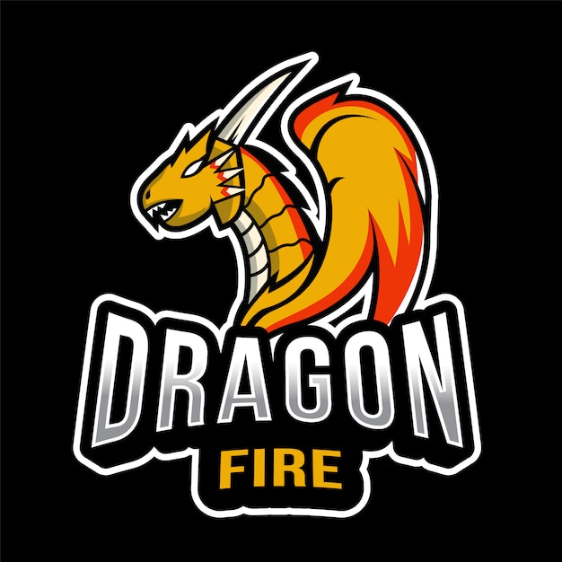 Dragon fire esportのロゴのテンプレート