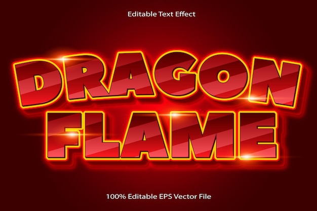 Dragon Flame Editable Text Effect Emboss Cartoon Gradient Style