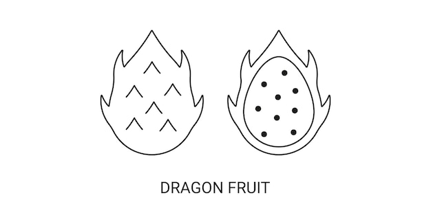 Экзотический фруктовый значок Dragon Fruit для Интернета