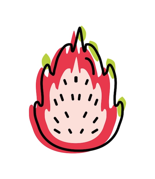 dragon fruit fresh icon isolated