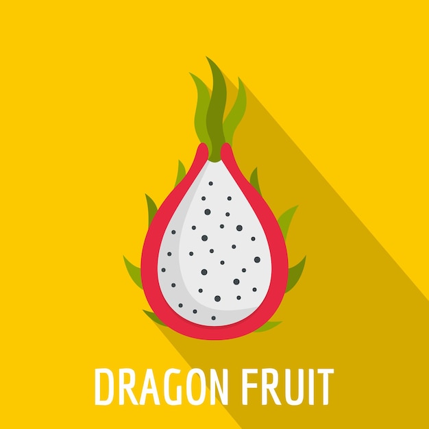 Икона фрукта дракона Плоская иллюстрация векторной иконы фрукта драконов для веб-страницы