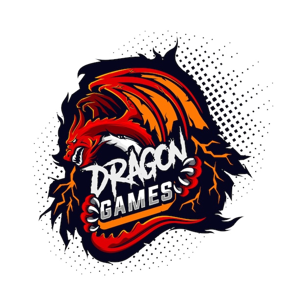 Logo di gioco del drago