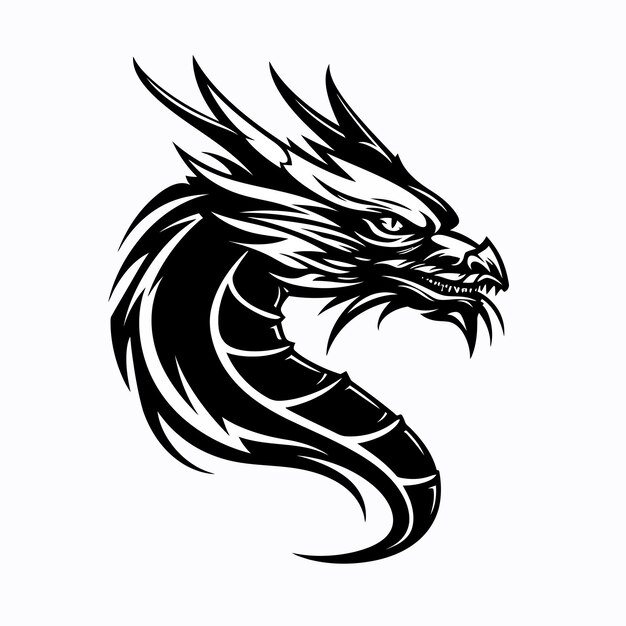 Vector dragon gaming logo