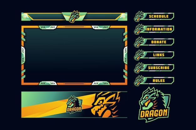 Overlay del pannello di gioco del drago