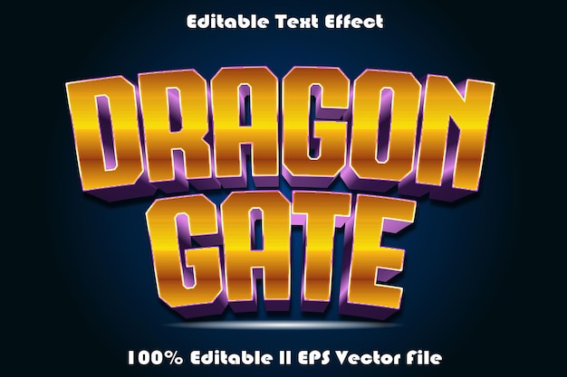 Dragon Gate Editable Text Effect