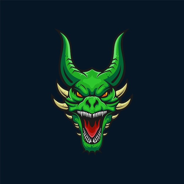 Dragon head  design illustration