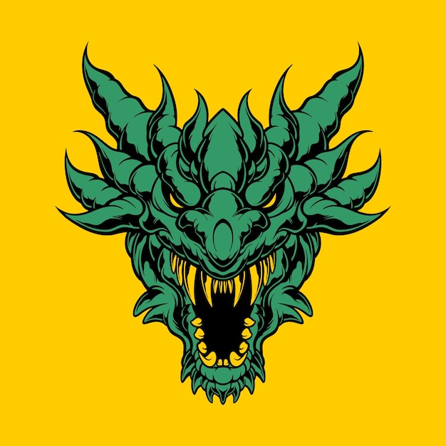 Dragon head illustration