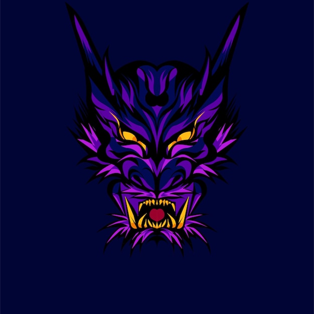 dragon head vector illustration