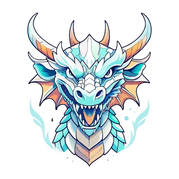 Vector dragon head vector