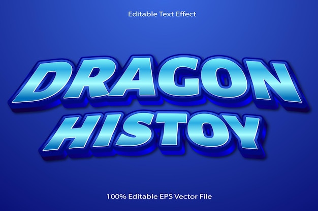 Dragon History Editable Text Effect Emboss Cartoon Gradient Style