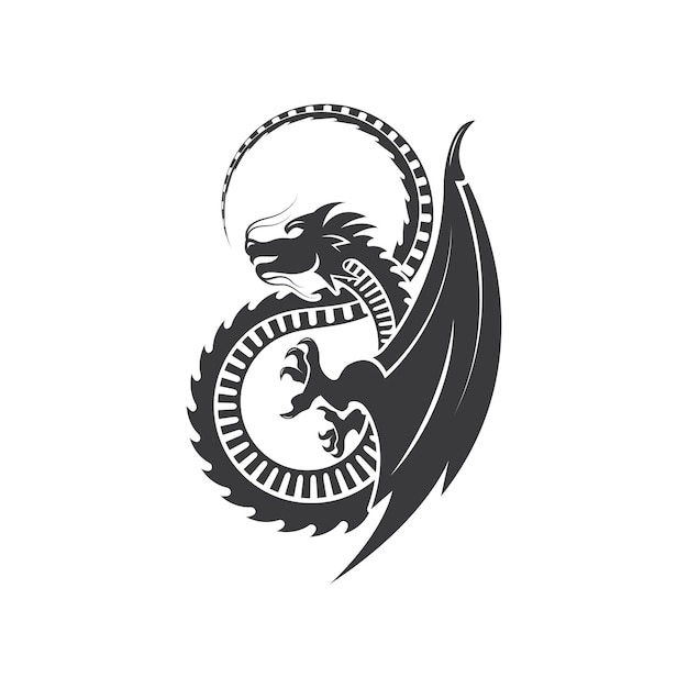 Dragon icon template vector illustration design