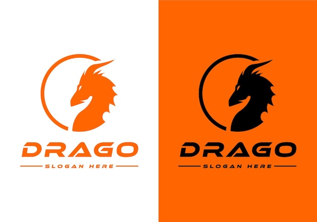 Dragon illustratie logo, geschikt voor game sport.