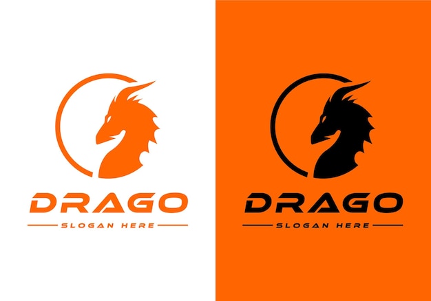 Vettore logo dell'illustrazione del drago, adatto per lo sport di gioco.