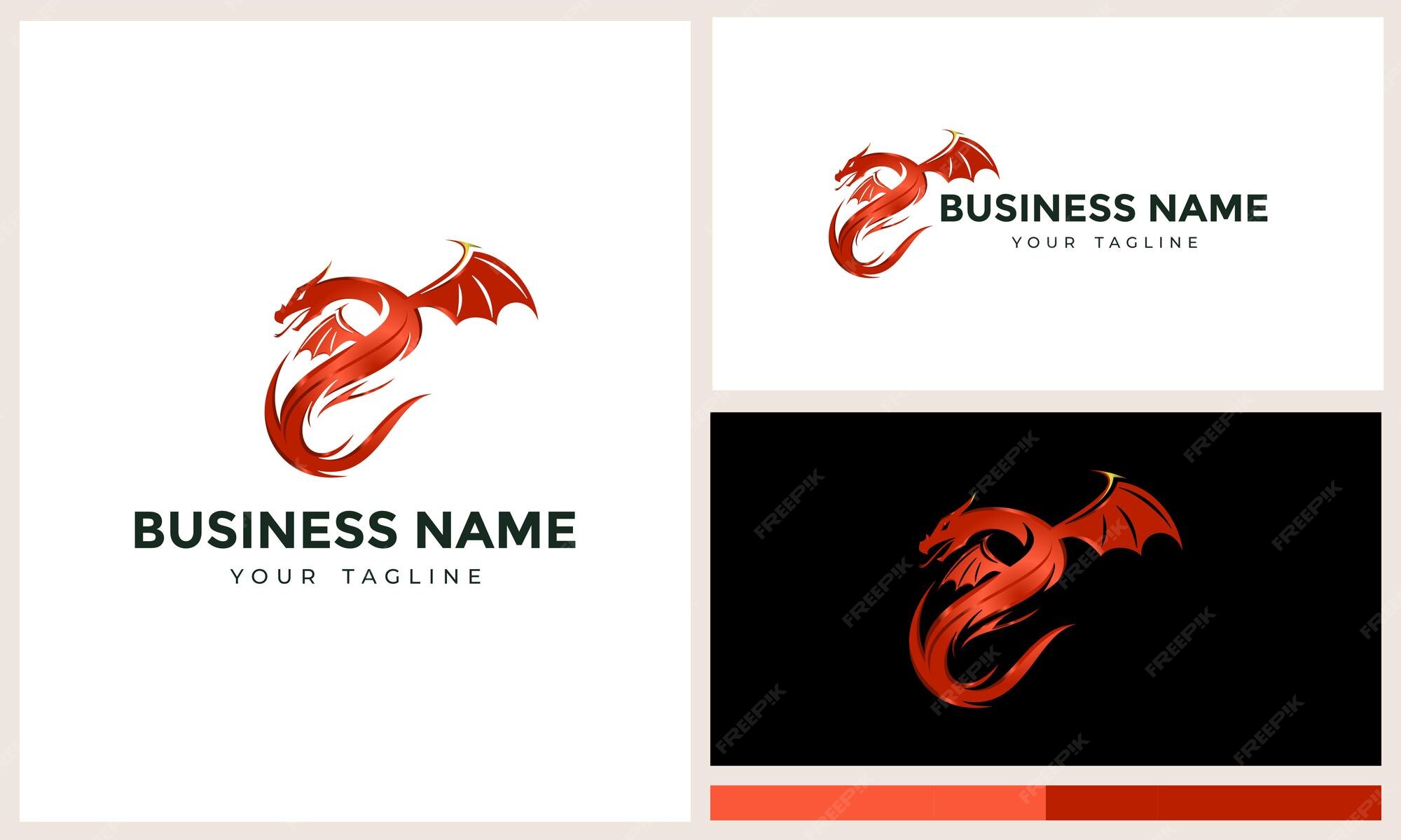 Premium Vector | Dragon illustration with modern gradient color