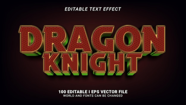 Dragon knight text effect