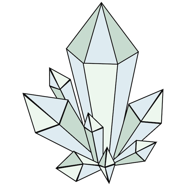 Vector dragon kristal voorraad vector illustratie