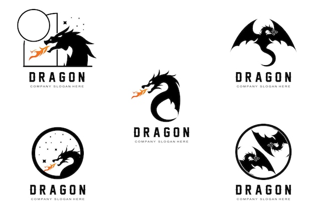 Dragon Logo Design Chinese geloofslegende dierlijke illustratie