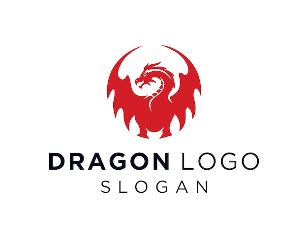 ドラゴンロゴのデザインはCorel Draw 2018アプリケーションを使用して白い背景で作成されました