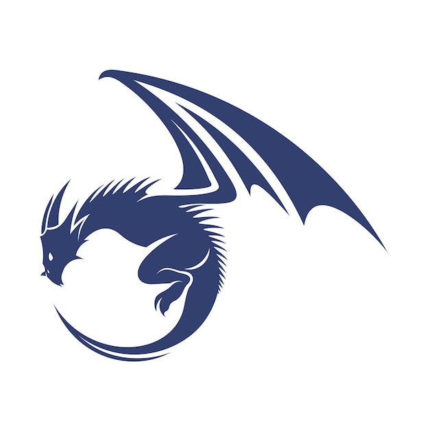 Dragon logo design vector icon symbol template illustration