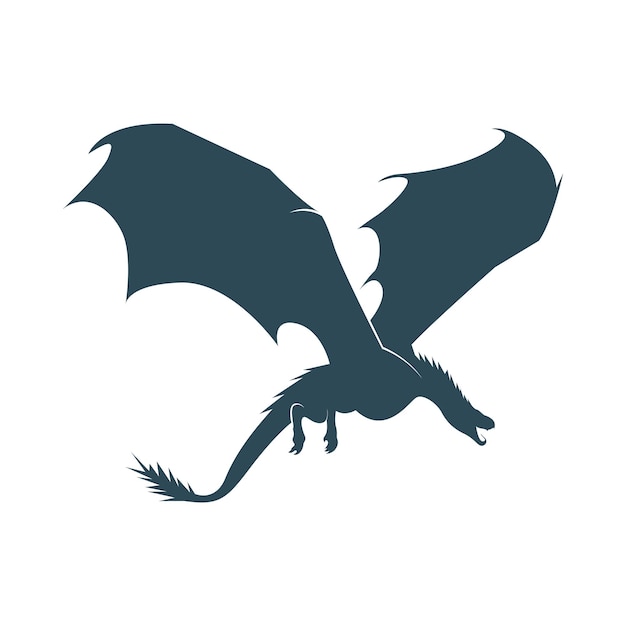 dragon logo icon design illustration
