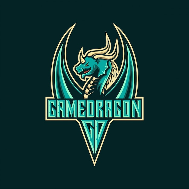 Dragon logo-ontwerp voor esports