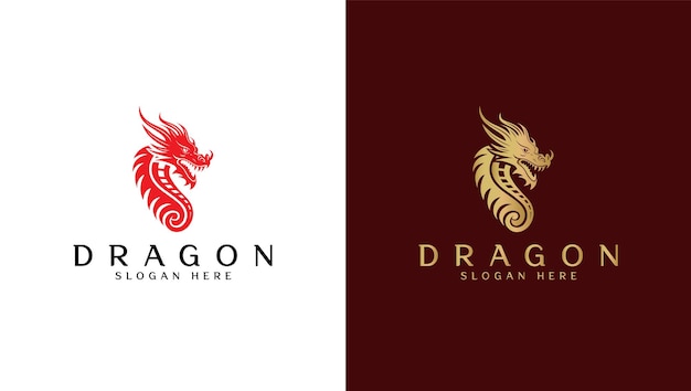 Dragon logo in red color