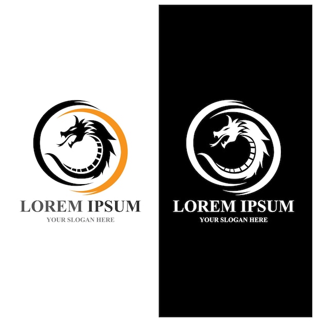 Dragon logo template vector illustration