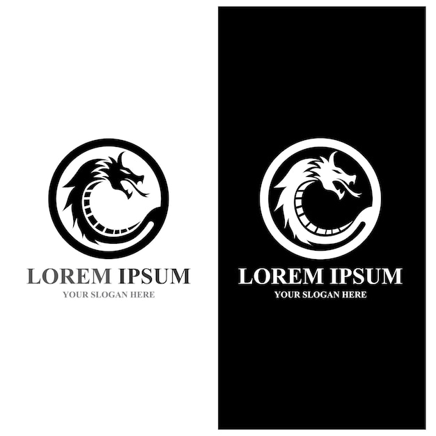 Dragon logo template vector illustration