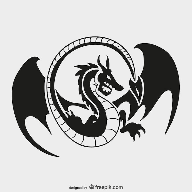 Vettore dragon logo modello