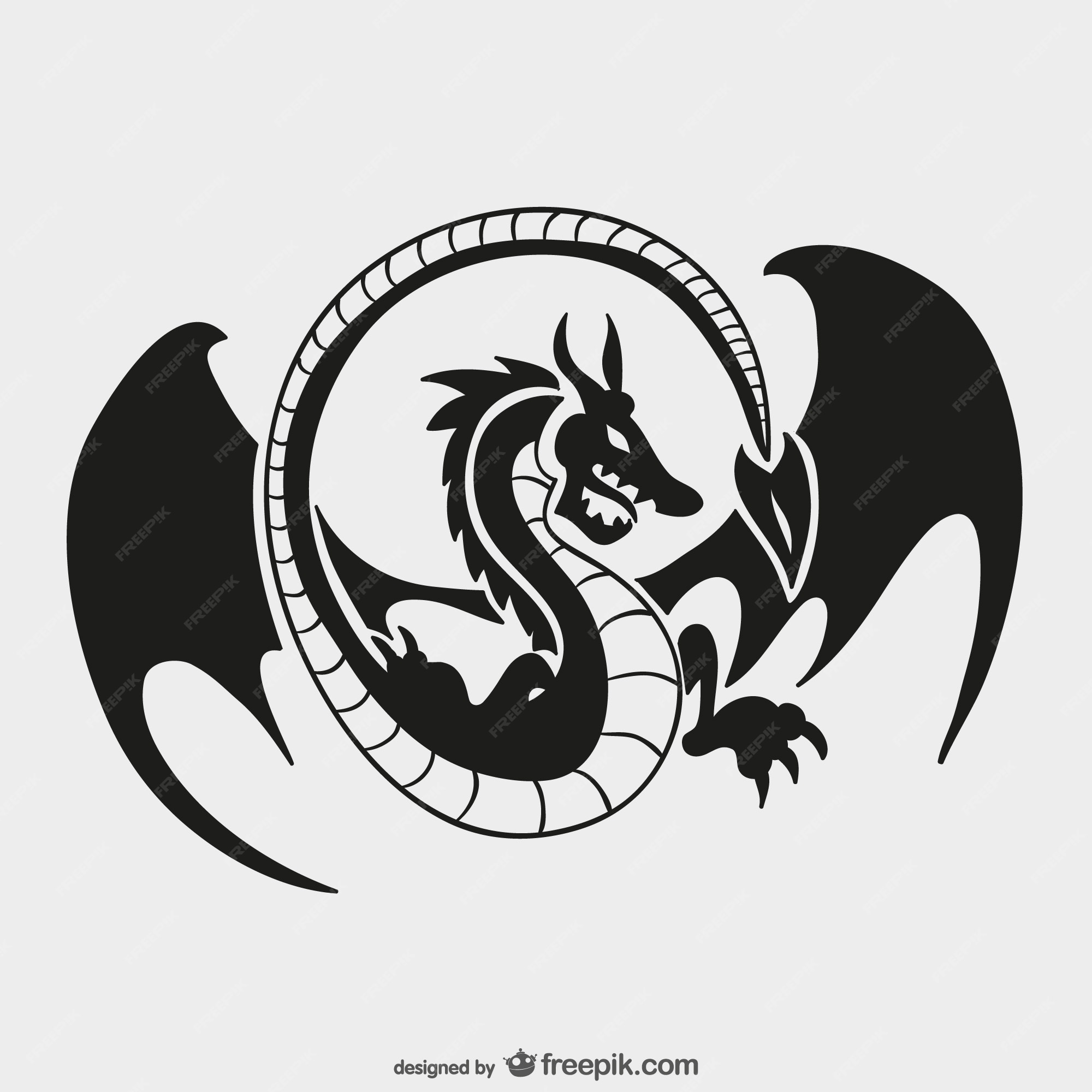 Premium Vector  Dragon logo template