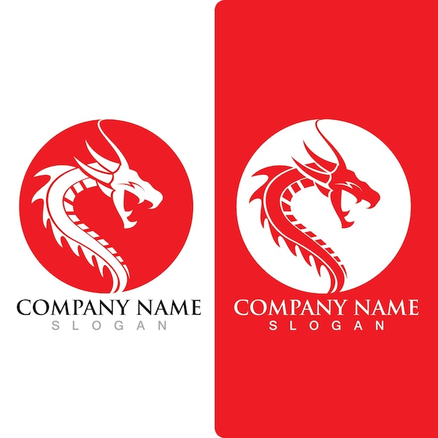 Dragon logo vector pictogram illustratie ontwerp logo sjabloon