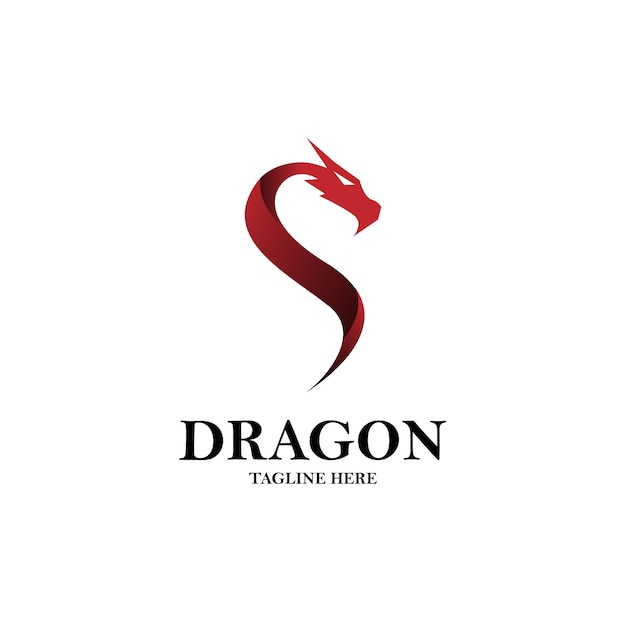 文字のコンセプトとドラゴンのロゴ