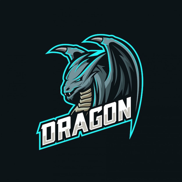 Dragon mascot esport logo