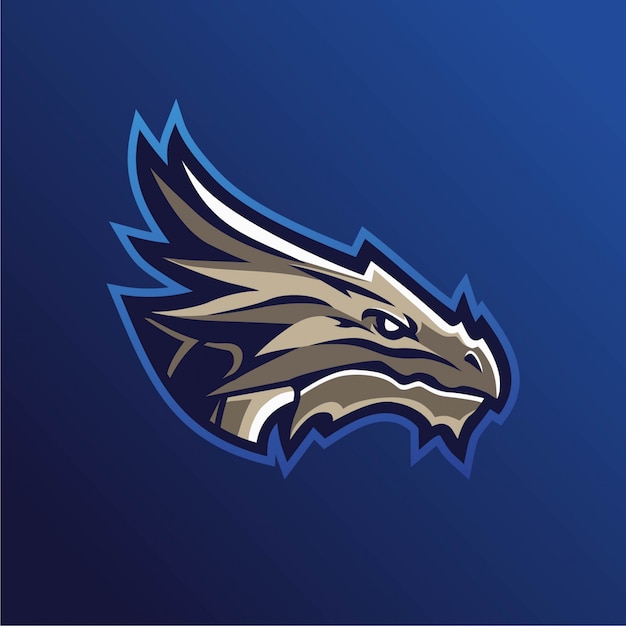 Dragon mascot gaming esport logo