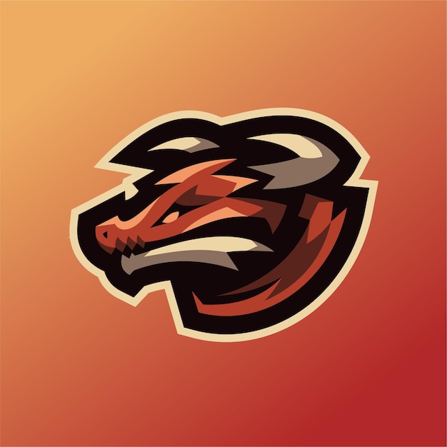 Dragon mascot gaming logo