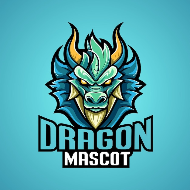 Vector dragon mascot logo design dragon vector illustration