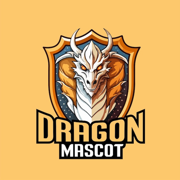 Vector dragon mascot logo design dragon vector illustration