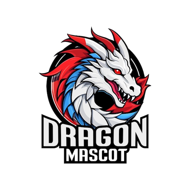 Dragon Mascot Logo Design Dragon Vector Illustration