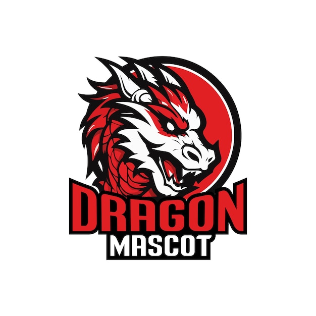 Dragon Mascot Logo Design Dragon Vector Illustration