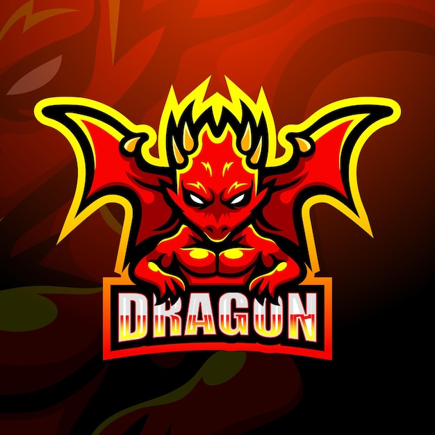 Дизайн логотипа талисмана дракона