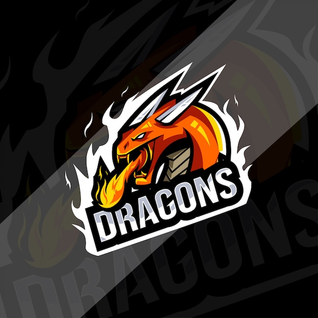 Dragon mascot logo sjabloon