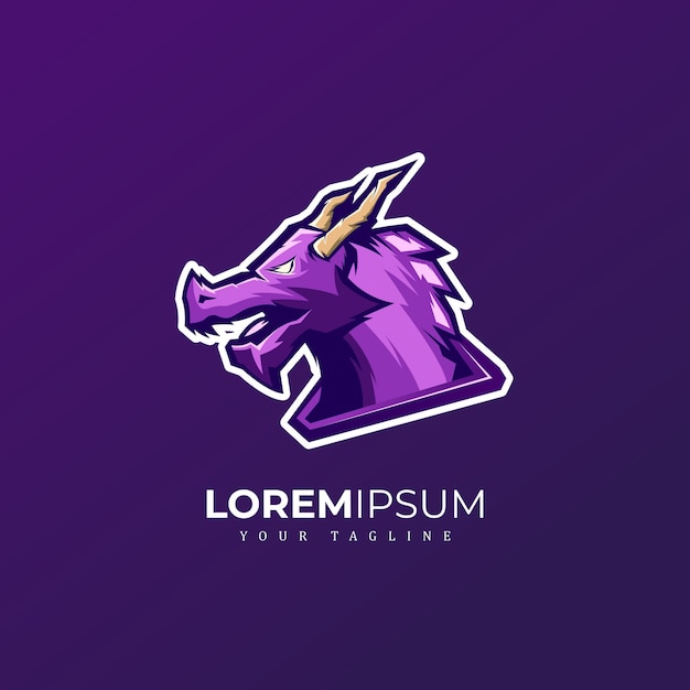 Vector dragon mascot logo