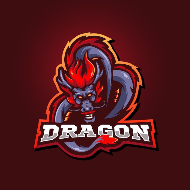 Вектор Логотип dragon mascot